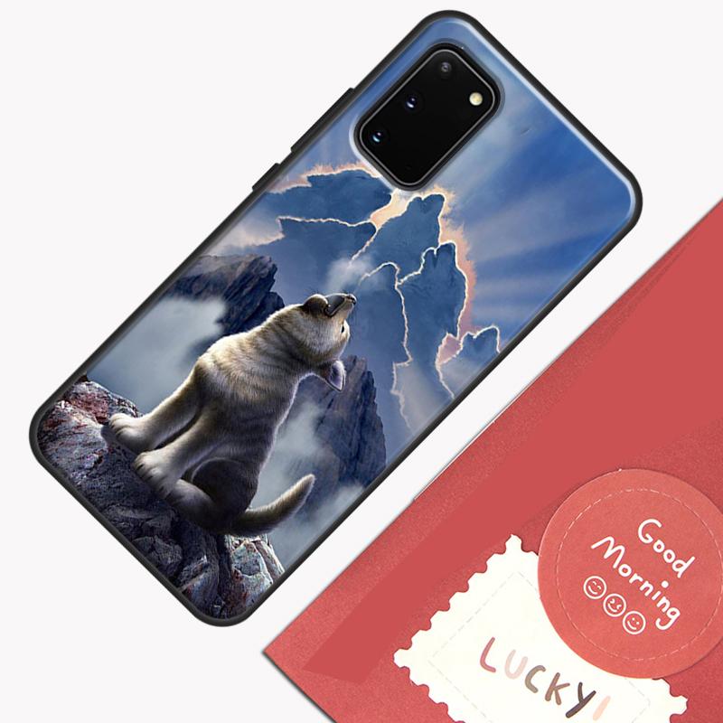 Чехол для телефона с изображением воющего волка для Samsung Galaxy S24 S26 Ultra S20 S21 S22 S23 S25 Plus S10 S25 FE Защитный корпус