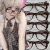 Y2K Cat Eyeglass Frame Anime Leopard Print Eyeglass Frame Kawaii Retro Glasses Cartoon Cute Eyewear Decorative Toys Gift