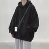 Мужская однотонная толстовка с капюшоном большого размера - модная повседневная осенняя куртка в корейском стиле