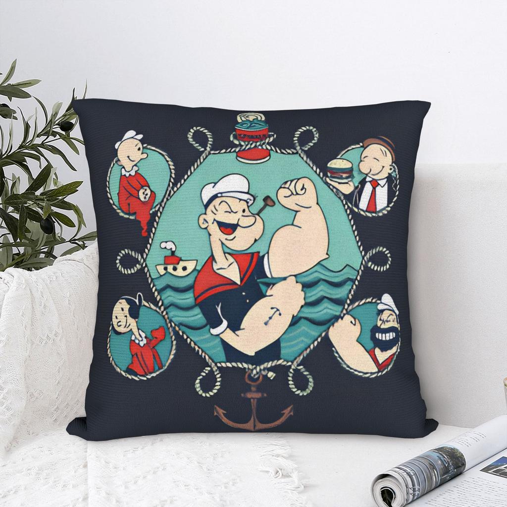 Bluto and Olive Oyl Pillow Case Print Pillow Cover For Sofa Home Decoration Cute Funny Pillowcases
