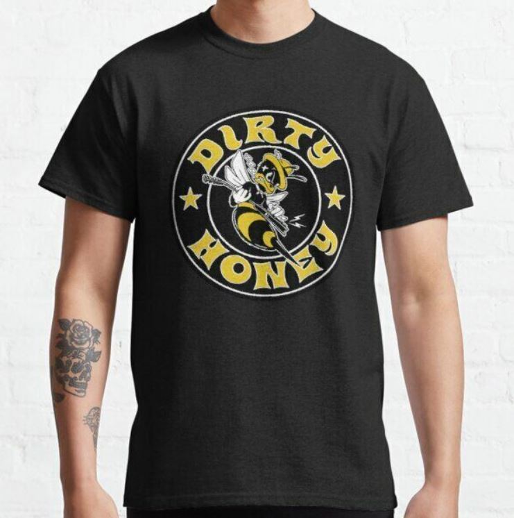 НОВАЯ ОГРАНИЧЕННАЯ Серия Dirty Honey Angry Bee Металлическая Винтажная Футболка Унисекс