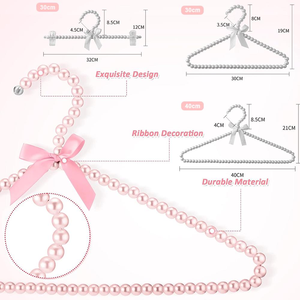 1/2 шт. вешалки для одежды с жемчужными бусинами, элегантная вешалка для свадебных платьев и брюк, органайзер для хранения пальто в шкафу, стандартные вешалки