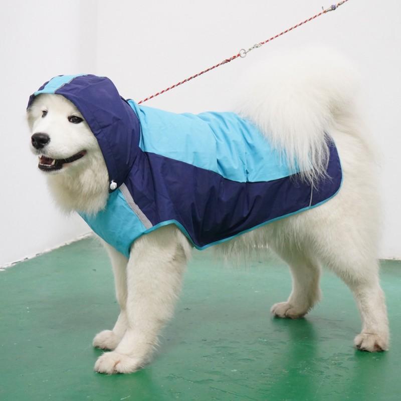 Dog Raincoat Outdoor Color Block Reflective Waterproof Pet Jacket All