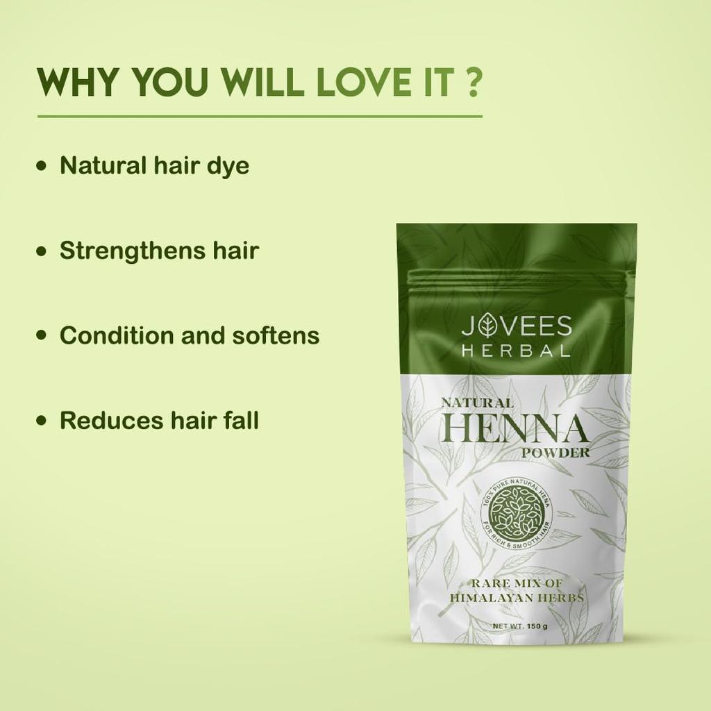 Jovees Herbal Mehandi Henna Powder With Amla Shikakai Brahmi For Hair Conditioning Nourishment 150 g Pack of 1 Herbal Care