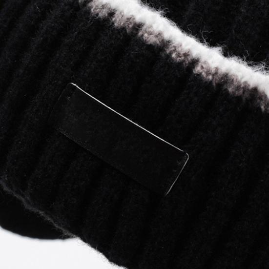 Зимняя мужская вязаная шапка, эластичная, утолщенная, однотонная, с защитой ушей, теплая, повседневная, для катания на лыжах, коньках, головной убор