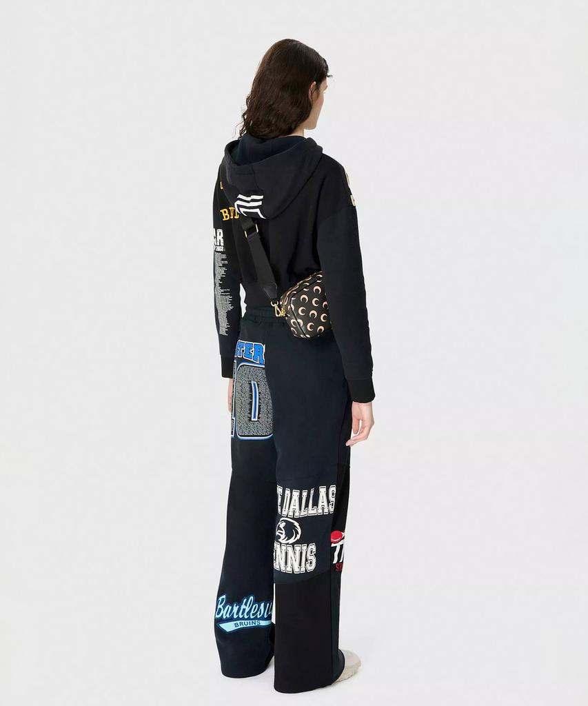 (W) Regenerated Graphic Jersey Cropped Zip Hoodie Black Regenerated Graphic Jersey Cropped Zipped Hoodie Bk99 Black