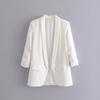 Spring and Autumn Commuter Urban Leisure Versatile Candy Women's Pleated Sleeve Blazer