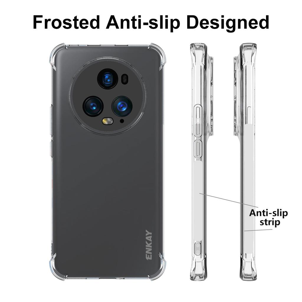 ENKAY HAT PRINCE For Honor Magic5 Pro Drop-proof Phone TPU Case Anti-slip Strip Edge Phone Cover