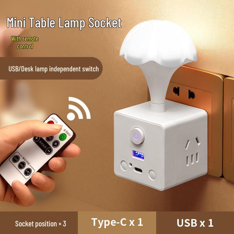 Многофункциональный кубический удлинитель с USB и ночником