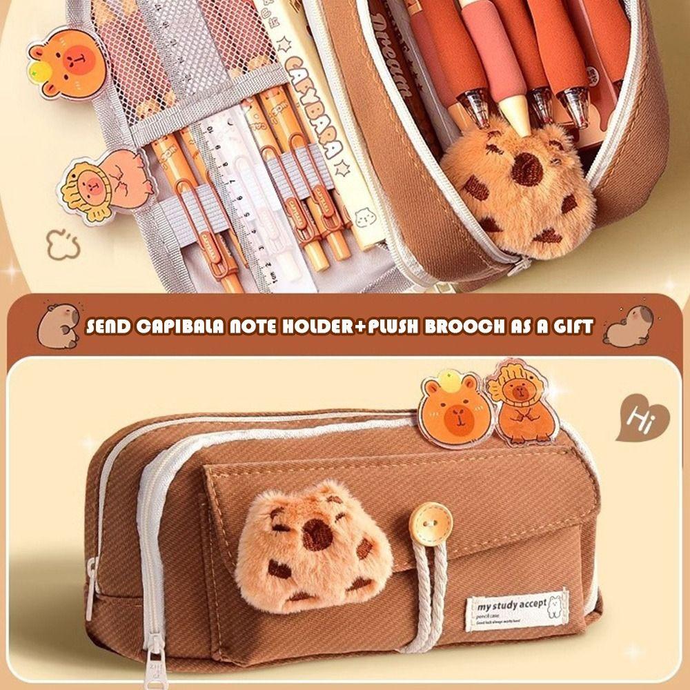 Kawaii Back-to-School Supplies Cute Gift Bag for Students Trendy Capybara Stationery Set