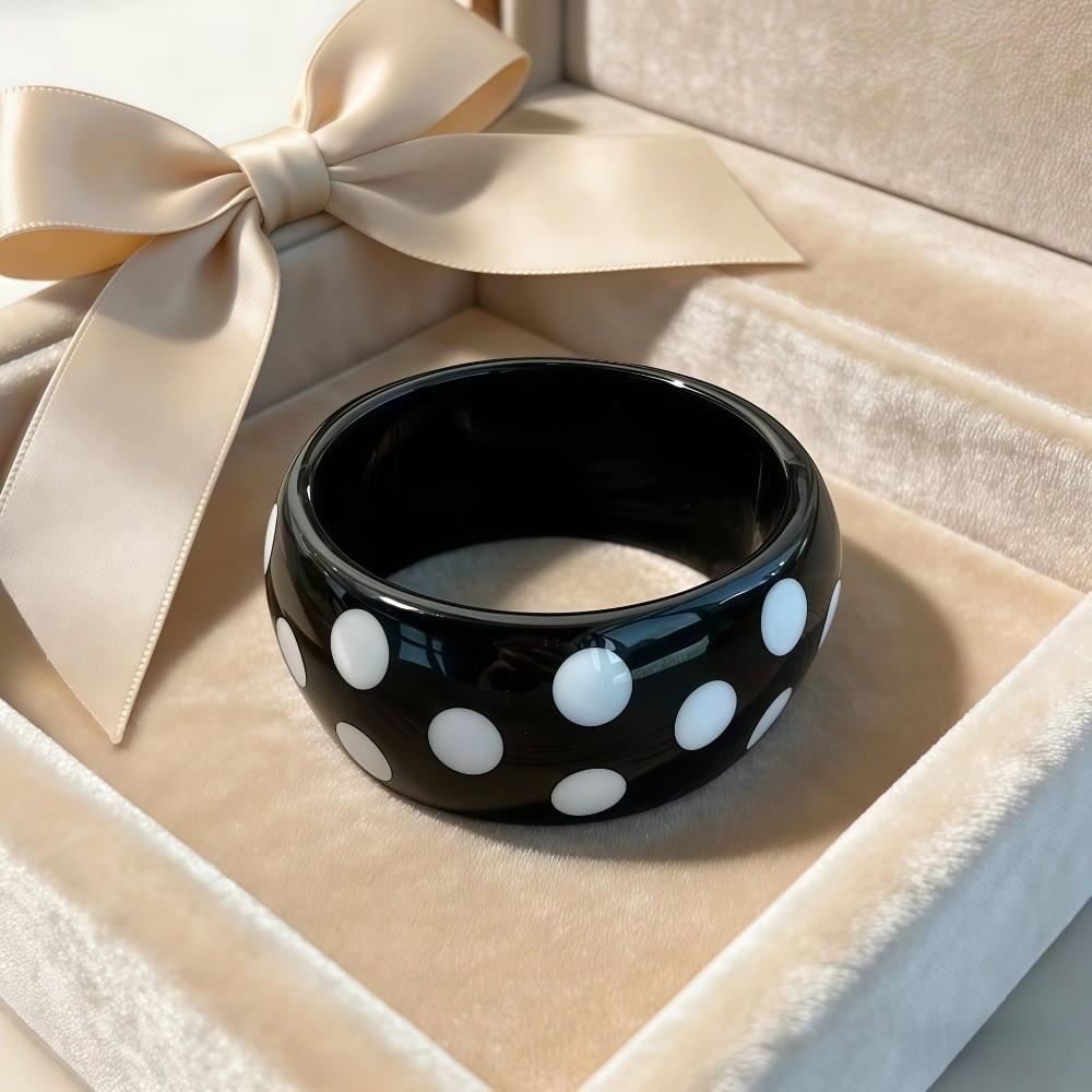 European Style Spotted Bangle Polka Dot Women's Bangle Retro Round Bracelet Women