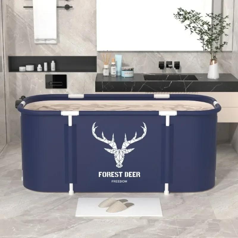 Складная ванна Бытовая ванна большой вместимости Свободная установка Экономия места Ванная комната Изоляция Толстая и подогреваемая ванна