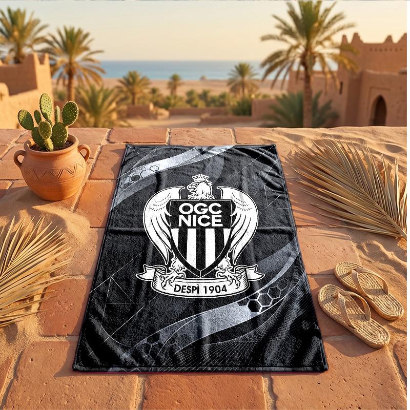 OGC Nice FC Print Microfiber Beach Towel Quick Dry Absorbent Large Towel For Beach Swimming Travel
