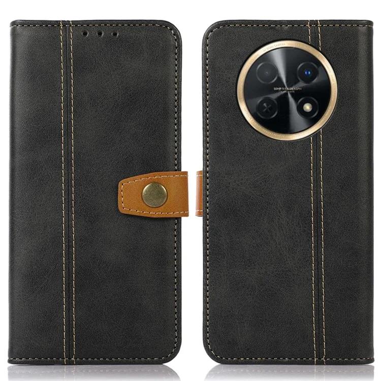 Для Huawei nova Y91 4G / Enjoy 60X Защитный чехол для телефона с текстурой теленка Кожаный кошелек-подставка