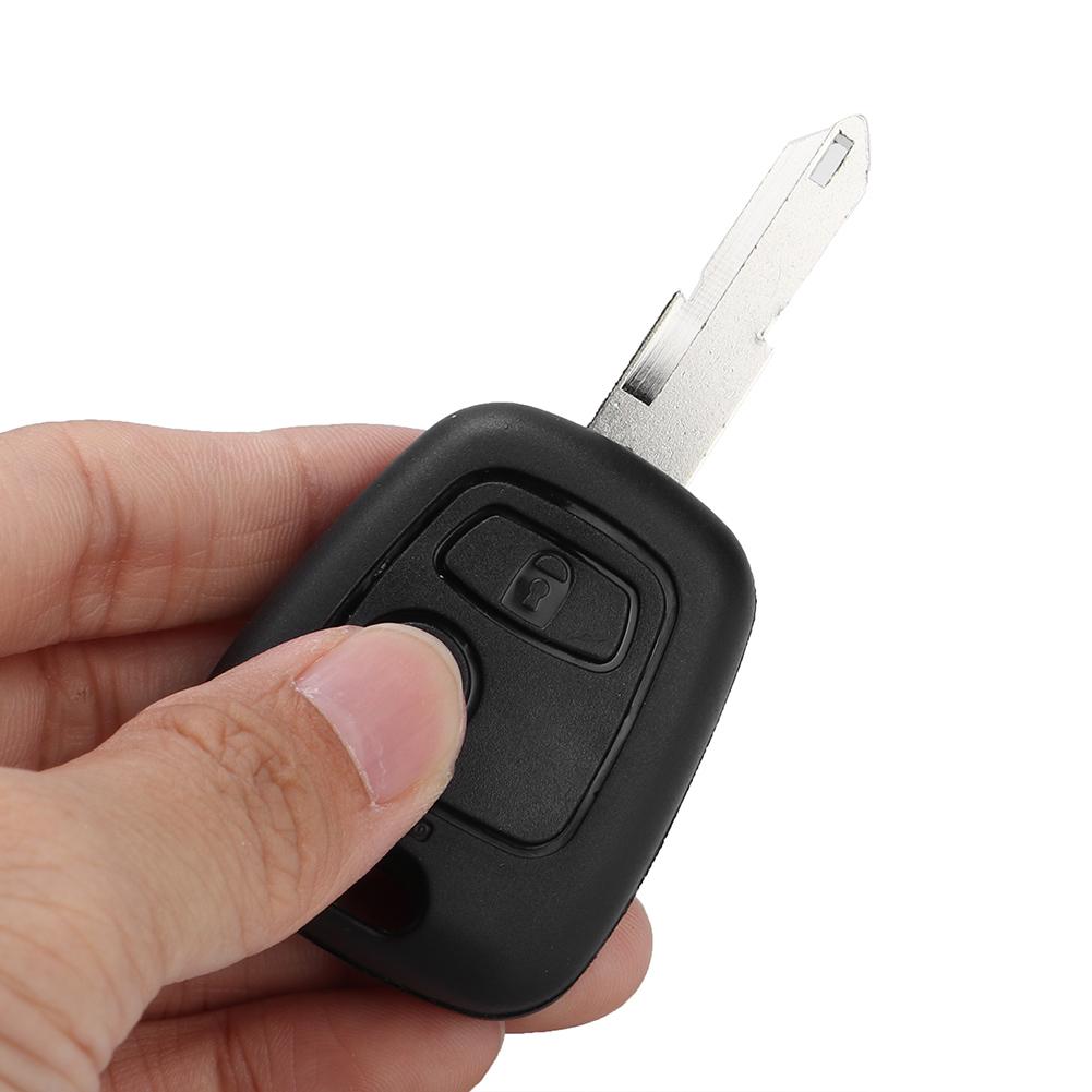 2 Buttons Key Shell Car Key Case Cover Replacement Accessory Fit for Peugeot 206 306 307