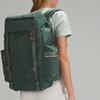 Lululemon 25L Wunderlust Multi-Functional Pocket Buckle Drawstring Closure Nylon Backpack Unisex Backpacks Deep-Jungle-Green LU9AS8S-DKFR
