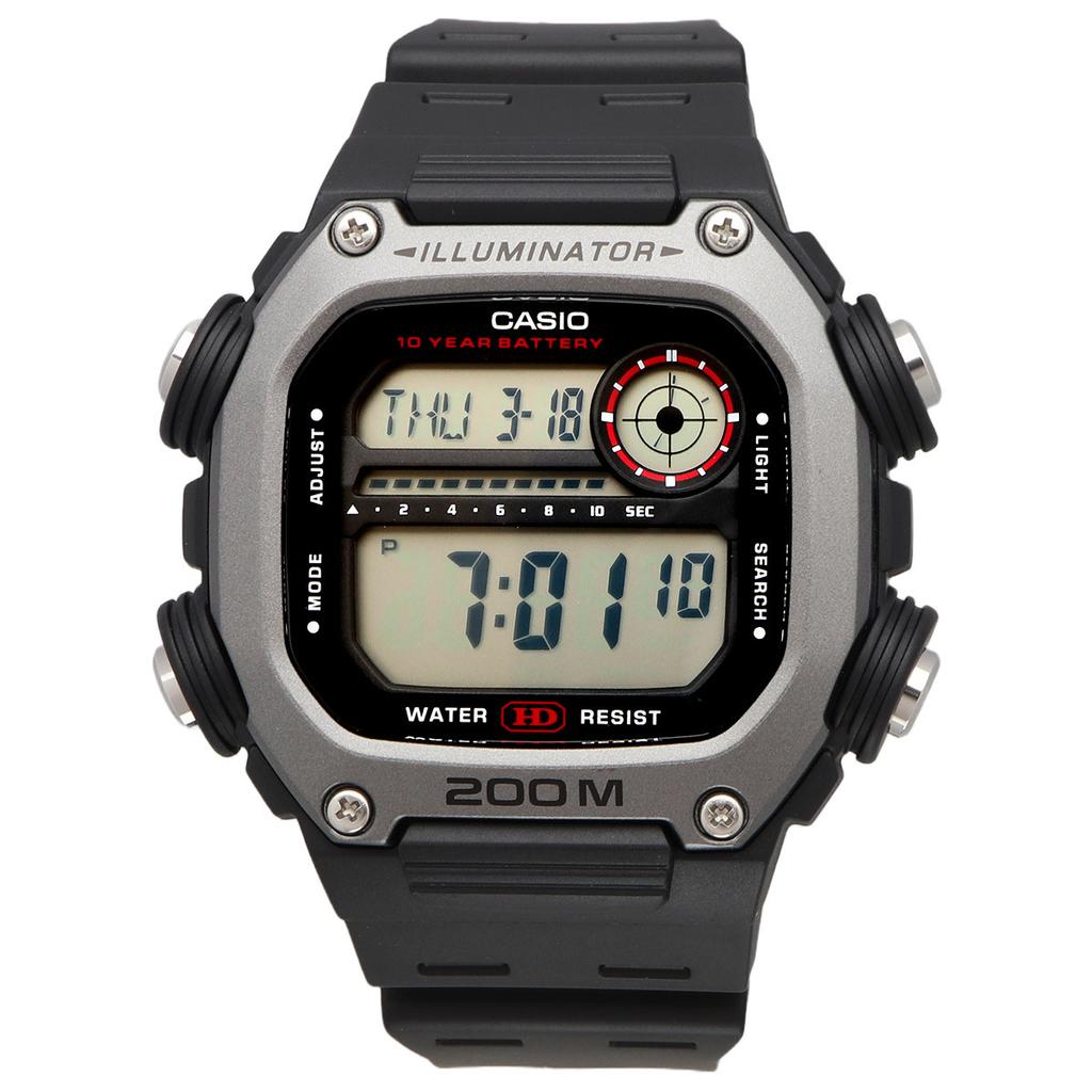Casio Водонепроницаемые Дешевые Мужские Часы из-за рубежа, 200м, Модель, Цифровые, DW-291H-1AV
