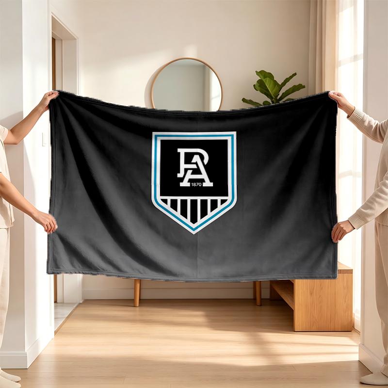 Футбольный клуб Порт-Аделаида (5) Фланелевое одеяло — мягкий акцент для спальни и гостиной, а также уютный домашний подарок