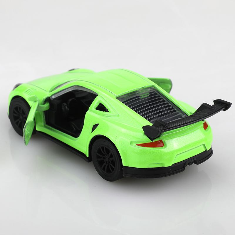 (Упакованный) 1:38 Легкосплавный гоночный автомобиль 911 с инерционным механизмом, Имитация гоночного автомобиля, Детская игрушечная машинка из сплава