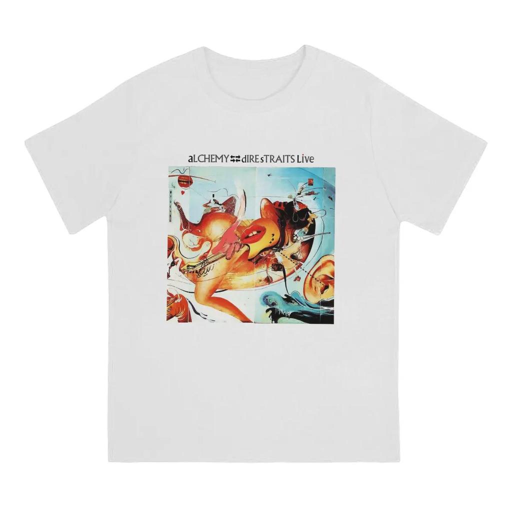 Музыкальные футболки Alchemy для мужчин Группа Dire Straits Уникальные хлопковые футболки С круглым вырезом С коротким рукавом Оригинальные топы