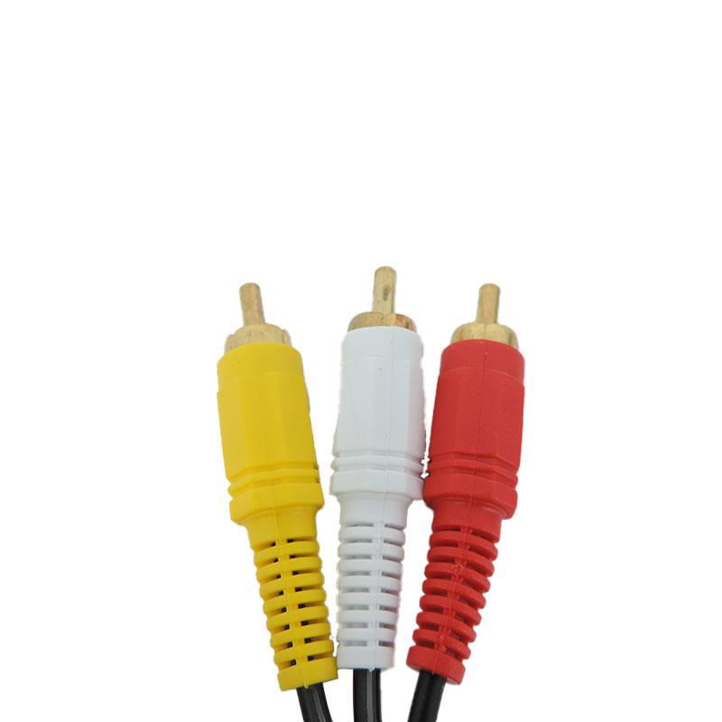 1.5M/3M/5m Gold Plated RCA Male To 3 RCA 3RCA Male Connector Composite Audio Video AV Extension Cable Plug Cord WIRE