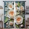 Шторы для гостиной Шторы для комнаты 2 панели 3D Цветочные украшения на Хэллоуин Шторы Жалюзи Домашний интерьер Шторы Перегородка