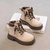 Children's Fashionable Leather Boots British Style Short Boots Everyday Versatile Casual Shoes