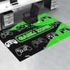 Green Black Game Zone Gamepad Silhouette Print Area Rug Non‑Slip Rectangular Floor Mat Gamer Gaming Room Home Decor