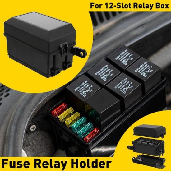 Waterproof ATC/ATO 6-Way Fuse Box Block Holder With 6 Relays 12V For All Vehicle