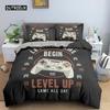 Комплект постельного белья Game Soft Duvet Cover Set Comfoter Bedding Quilt Cover with Pillow Case Set Kids Polyester Bedding Set Queen King Size