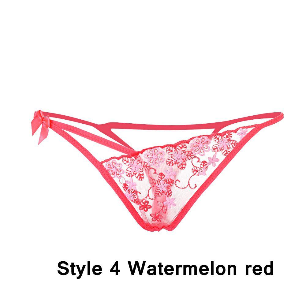 Нижнее белье Т-образные трусы Стринги Кружева Цветы Сексуальные трусики Женское эротическое белье