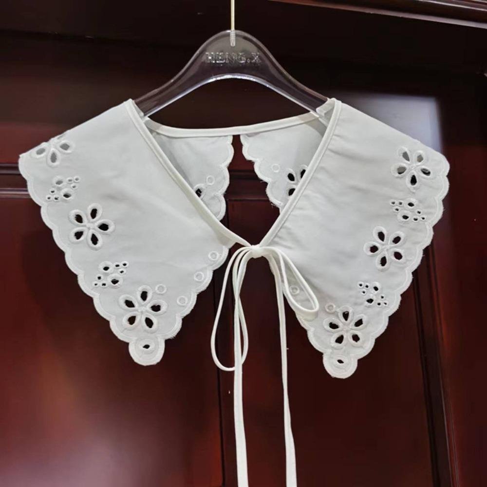 Collar Insignia Women's Lace Collar Organza Embroidery Detachable Shirt New Bow Fake Collar