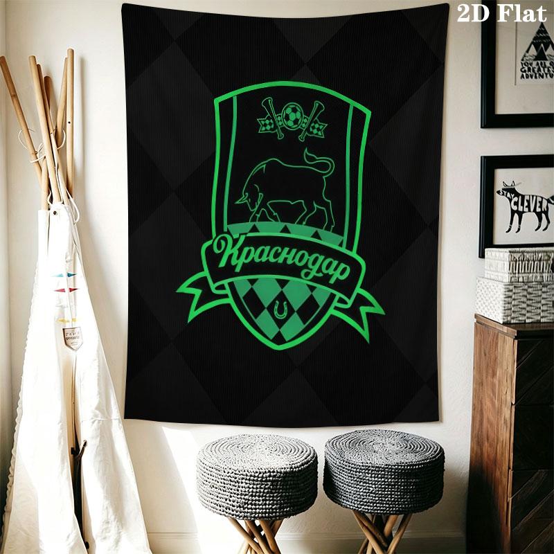 FC Krasnodar Fight Wall Hanging Printed Fabric Blanket Decorative Tapestries for Bedroom Living Room Home Decor