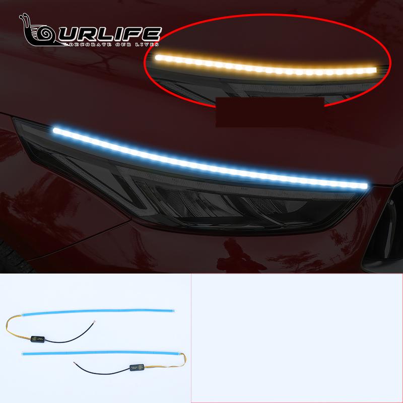 Светодиодные автомобильные дневные ходовые огни, водонепроницаемая полоса, автомобильные фары, белые указатели поворота, стоп-сигналы 12 В для Kia Optima