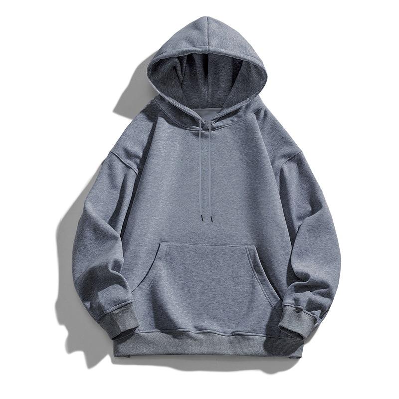 Sweater Men's Spring and Autumn Trendy Ins Loose Velvet Hooded Men's Long-sleeved T-shirt