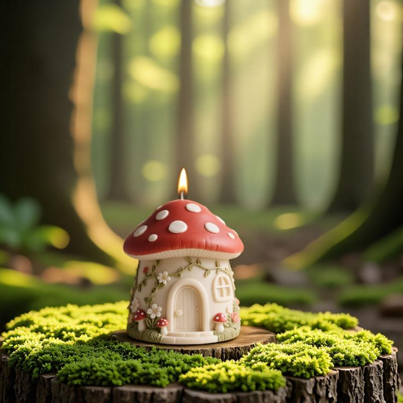 Mushroom House Silicone Mold For Epoxy Resin Handmade Candle Soap Chocolate Baking Multipurpose Candle Silicones Mould