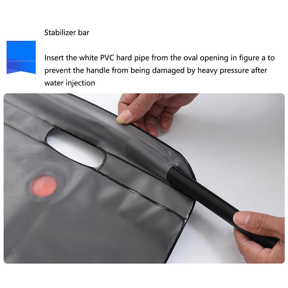 20L Camping Shower Bag Portable Solar Heated Shower Bag Sun Shower Bag with Hose Outdoor Shower Bag PVC for Hiking Climbing