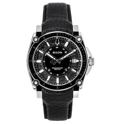 Icon Precisionist кожаный ремешок серый циферблат кварцевые часы 96B416 100M мужские часы