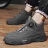 Fashion Men's Mountaineering Short Boots 2025 Fashion Retro Rotating Button High Top Thick Sole Sports Shoes Outdoor Travel Casual Shoes
