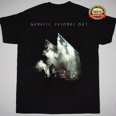 Genesis Band Альбом Seconds Out Черная футболка Полный размер S-4XL
