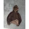 Винтажная толстовка с капюшоном в клетку, двусторонняя, для подростков