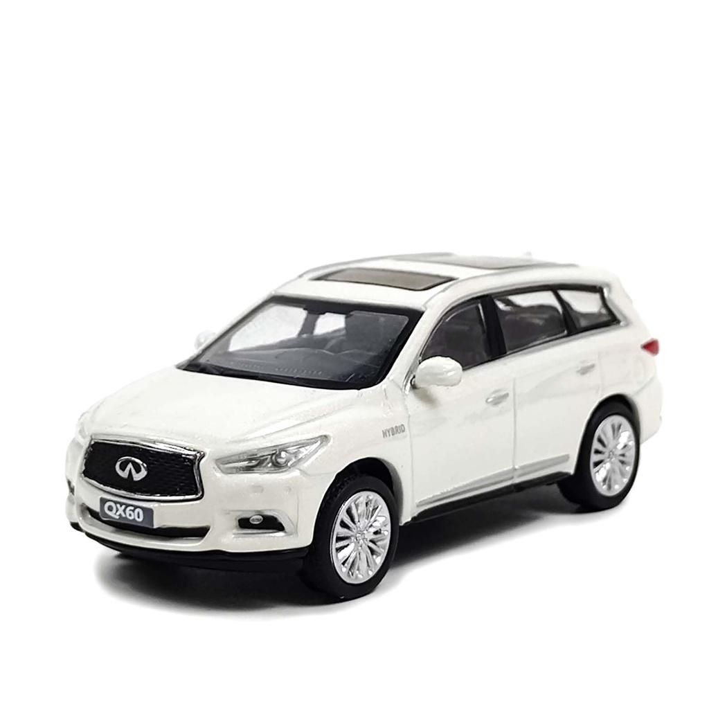 Paudi Model Infiniti QX60 2017 Model Car Mini Car Collection White Finished Product 1/64
