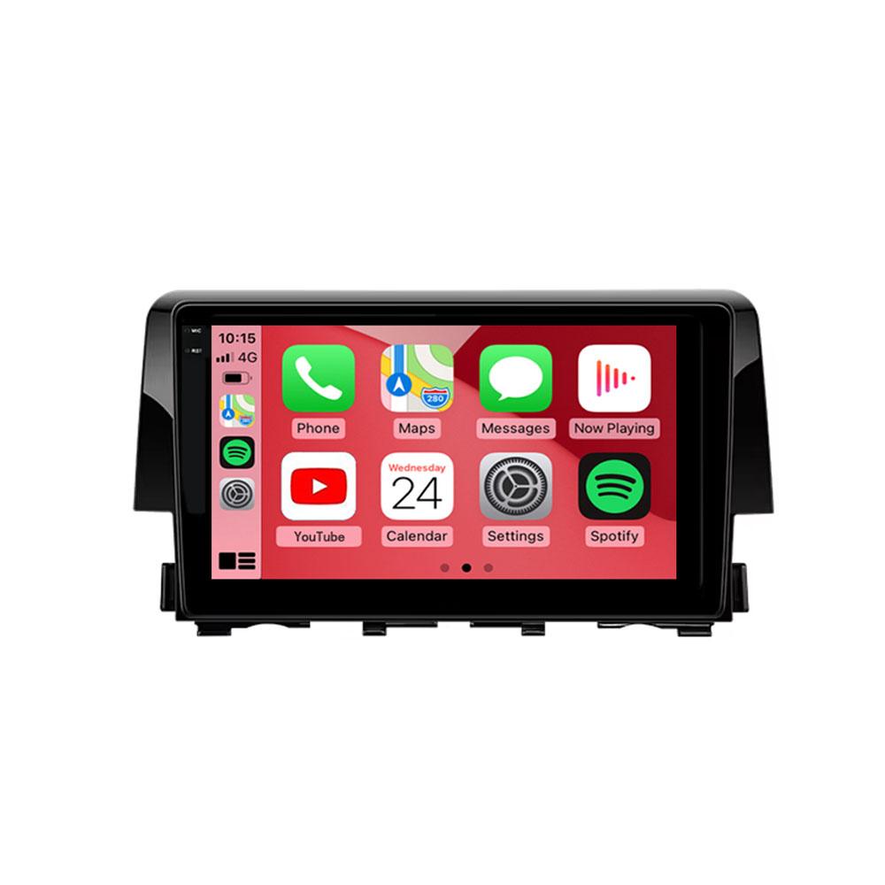 For Honda Civic 10th 2016 2017 2018 2019-2021 Android 14 Carplay Auto Car Radio Multimedia Video Player Navigation GPS 4G WIFI