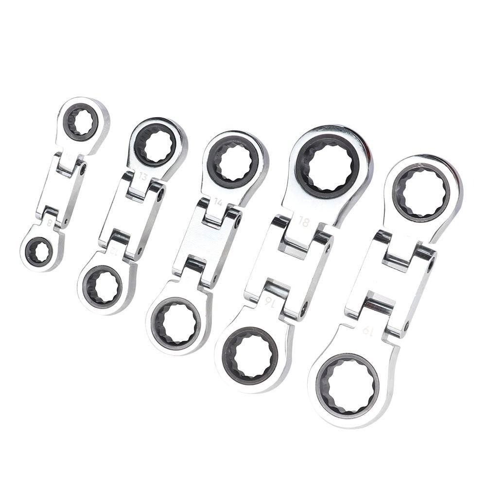 Ratcheting Mechanism Flex-Head Ratcheting Wrench Flex-Head Design Stubby Wrenches Set  DIY Projects