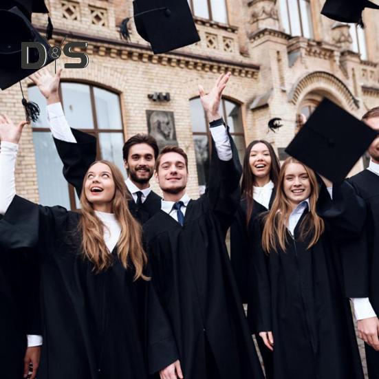 Выпускной мантии, шапочка с кисточками, комплект для выпускного 2025 года, костюм для переодевания, академическое платье унисекс для старшей школы и университета