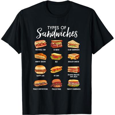 Смешные графические футболки World of Sandwiches Унисекс Женские Чистый Хлопок Юмор Уличная Одежда Футболка С Коротким Рукавом Унисекс Свободная Одежда