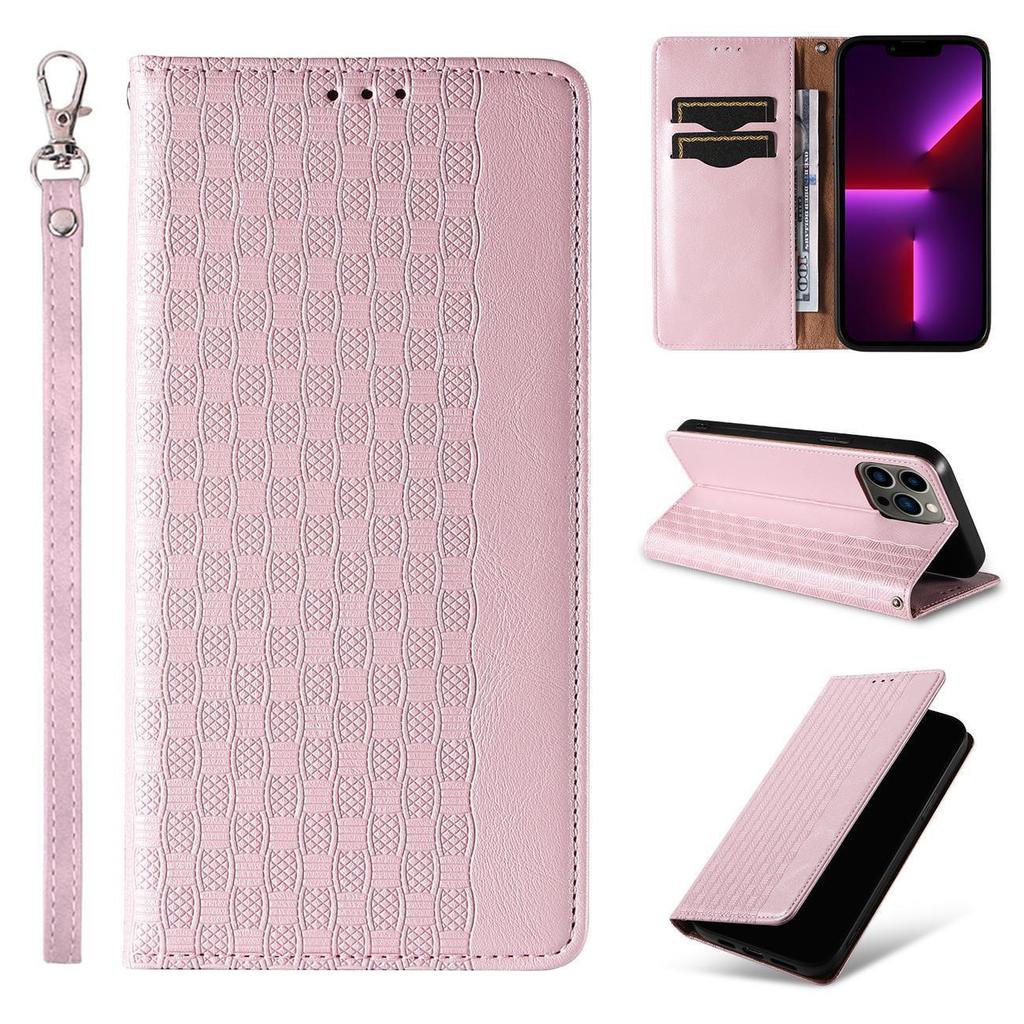 Galaxy S23+ Rose Flip Wallet Case with Magnetic Strap & Lanyard