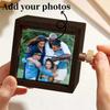 8/16 Фотографий Сделай Сам Деревянный Вращающийся Фотоальбом Светящийся Деревянный Анимированный Фотоальбом Свадебный