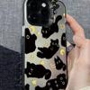 Прекрасные Черные Кошки Звезды и Луны Уникальный Чехол для Телефона Для iPhone 16 15 14 12 13 11 Pro Max XR XS MAX 7 8 PLUS MINI Крутой Чехол в Стиле Y2K