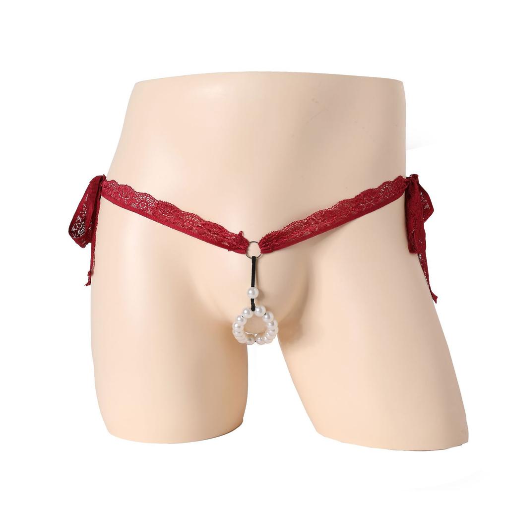 2025 новые трусики-стринги соблазнение кружево жемчуг сексуальная страсть сексуальные стринги